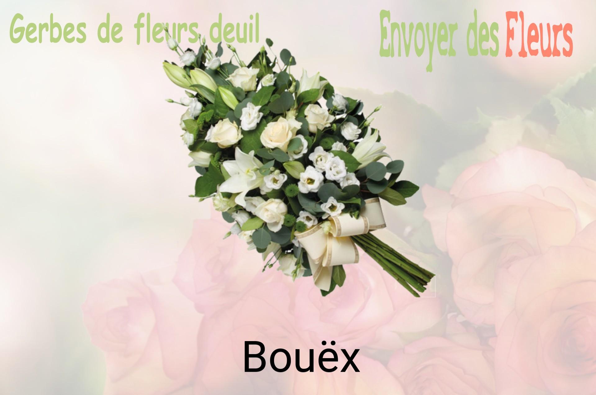 Gerbe de fleurs de deuil livrée à Bouëx